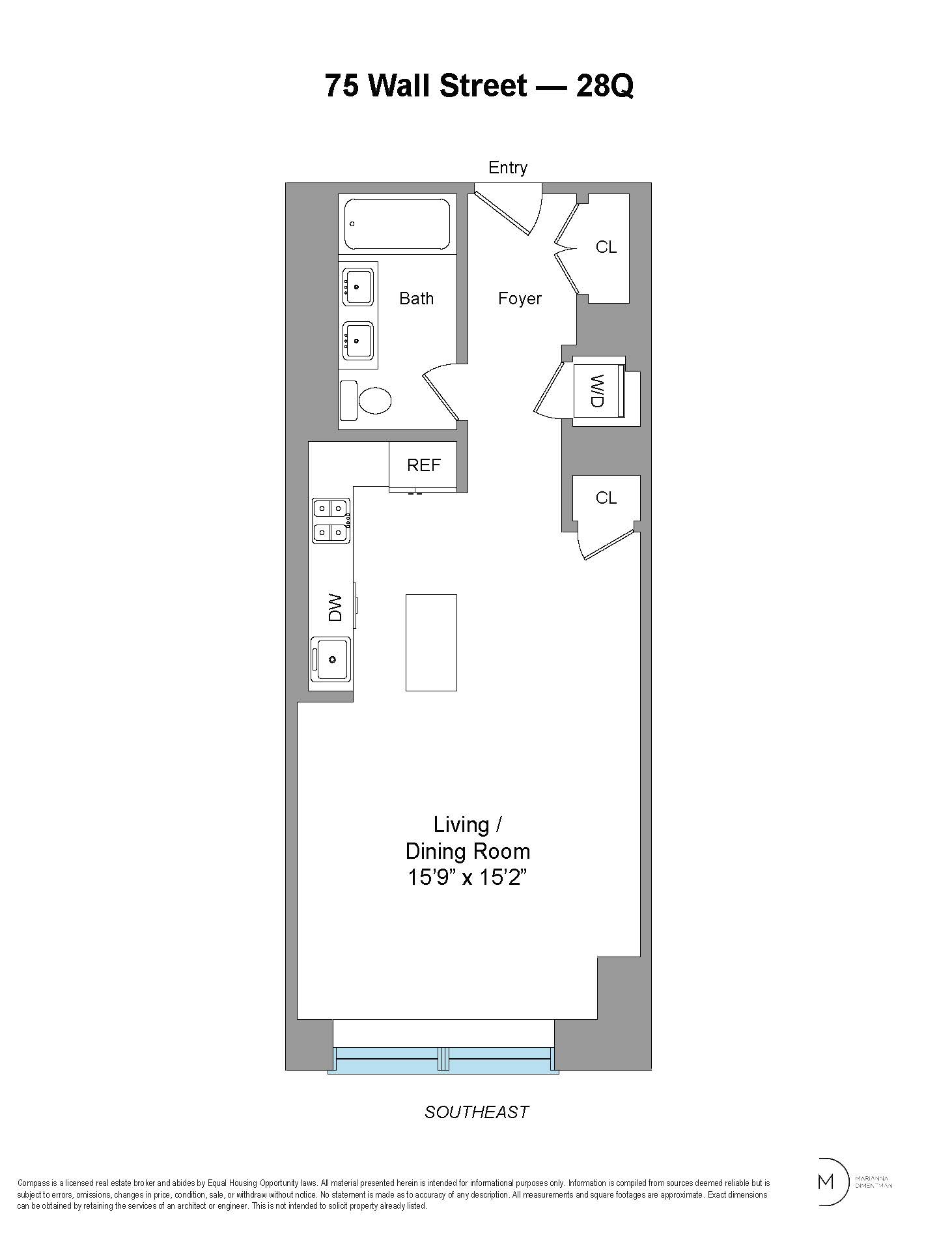 Floorplan for 75 Wall Street, 28Q