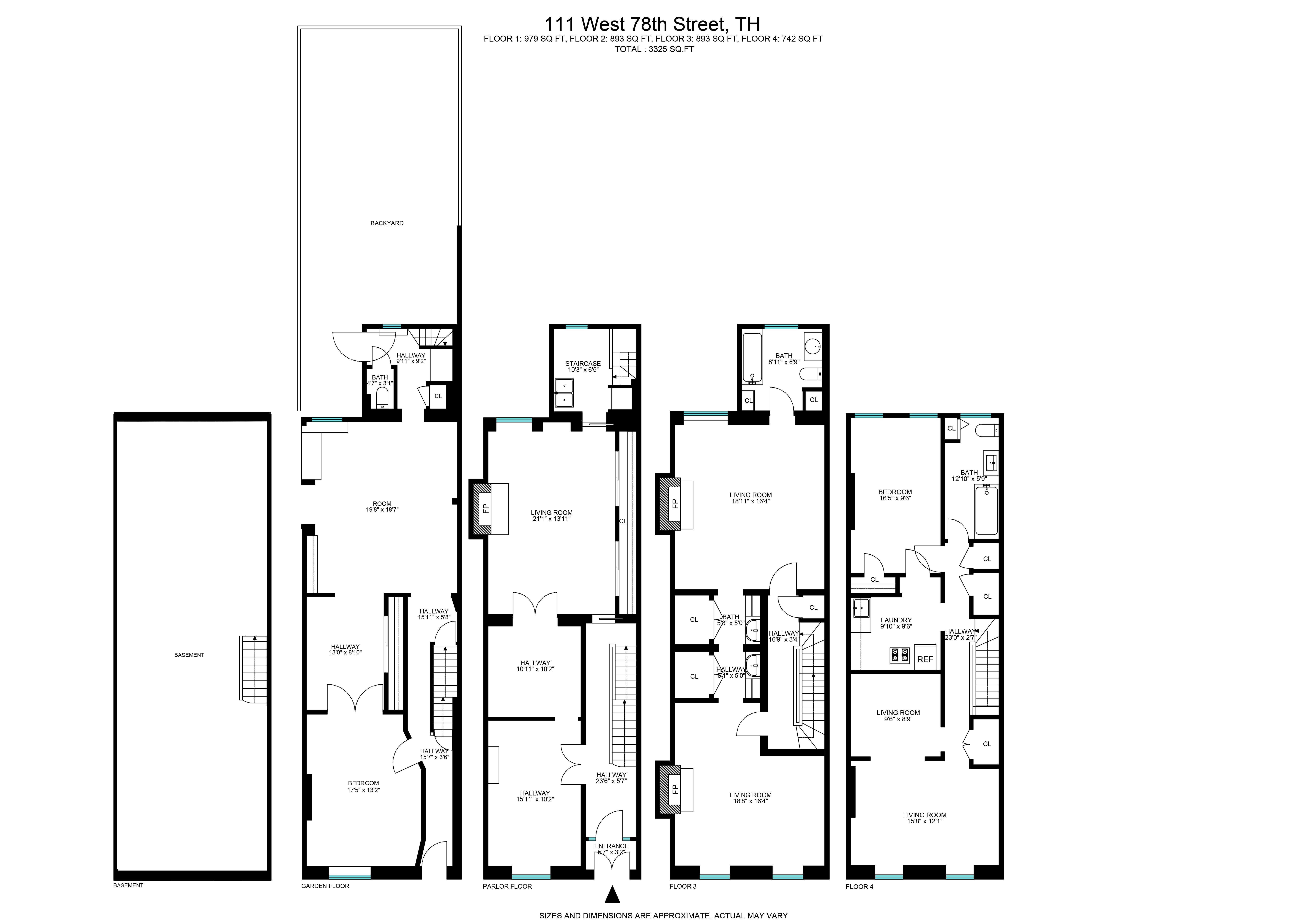 Floorplan for 111 West 78th Street