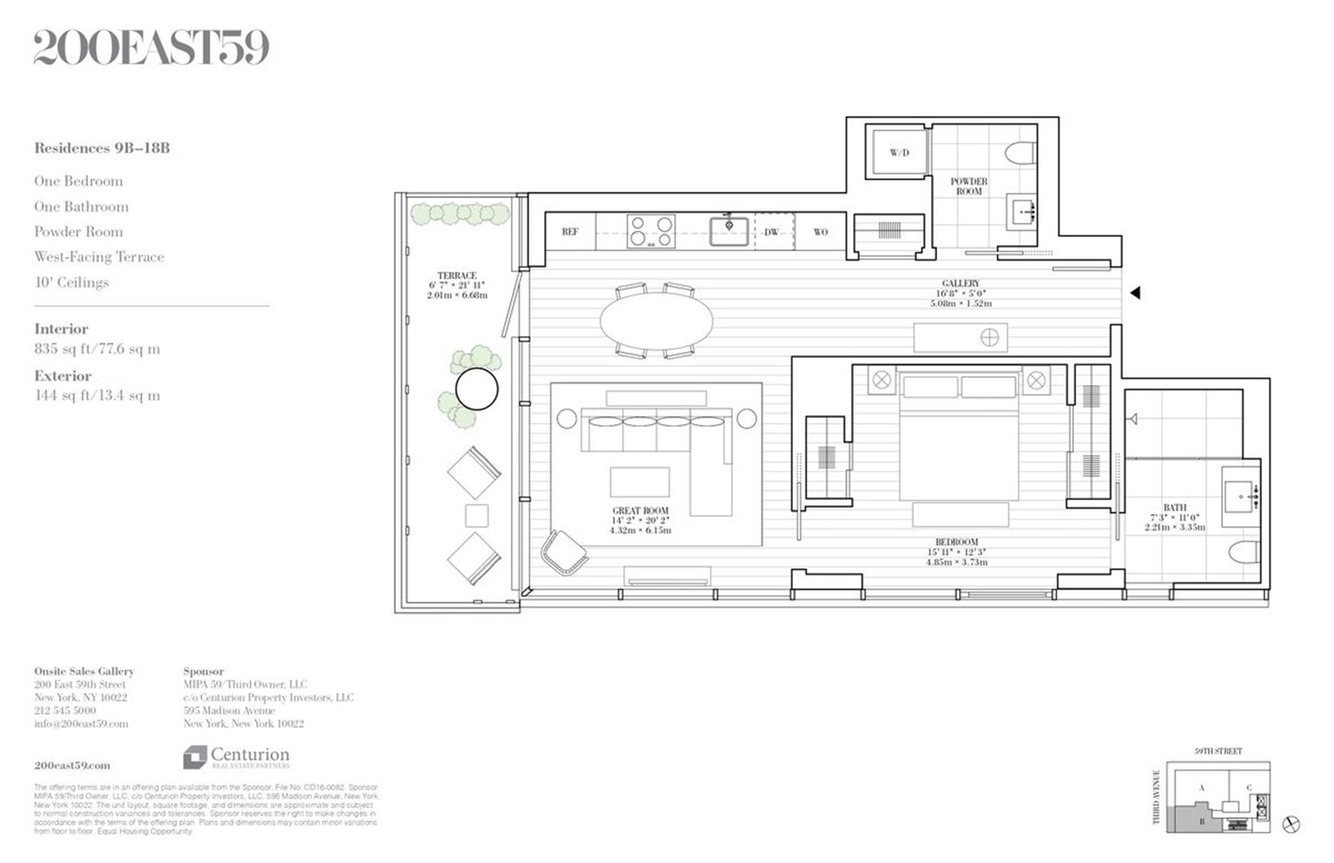 Floorplan for 200 East 59th Street, 11B