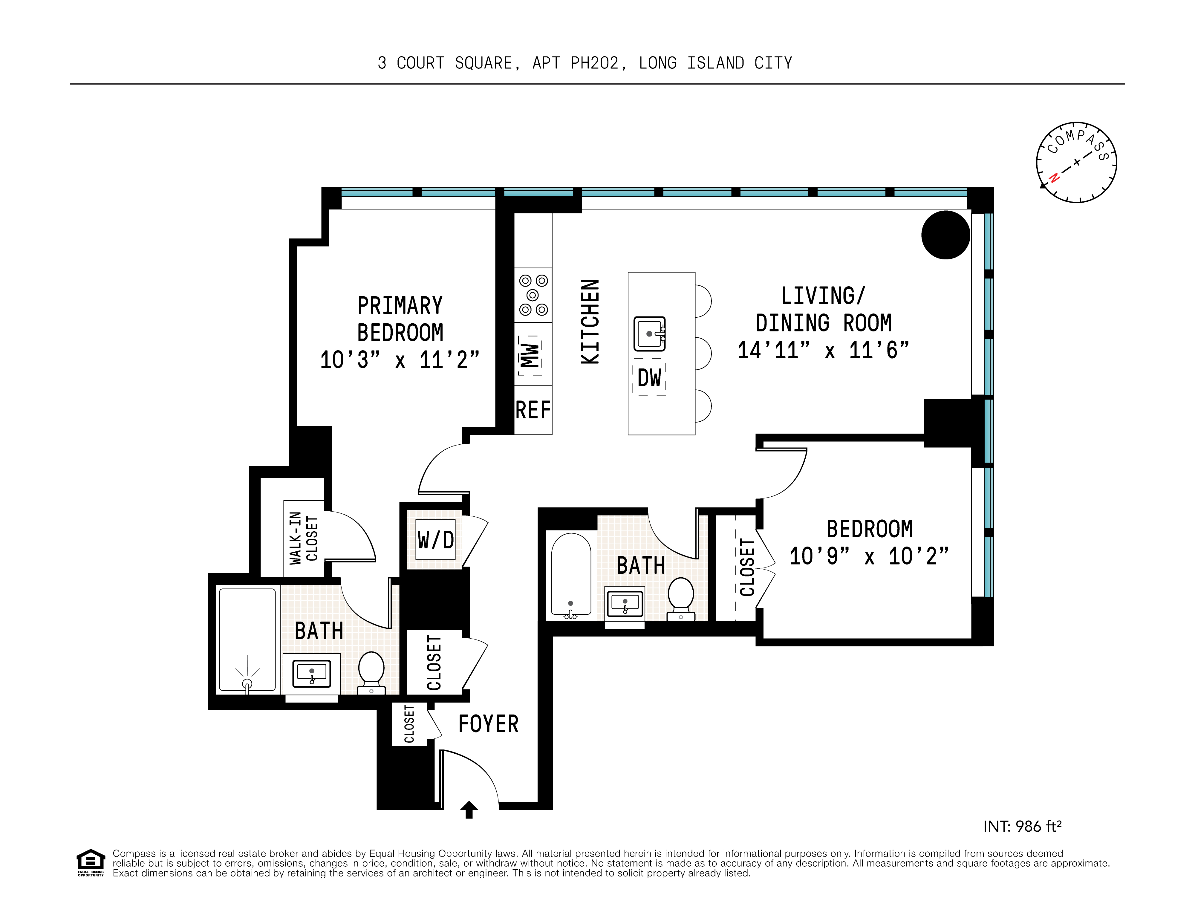 Floorplan for 3 Court Square West, PH202