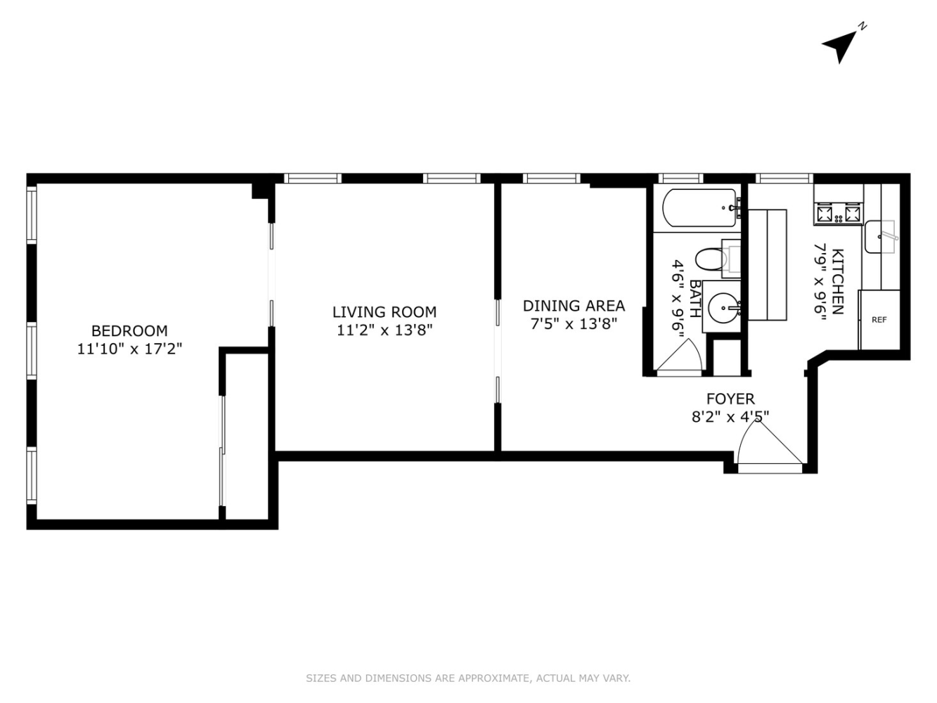 Floorplan for 254 West 25th Street, 2C