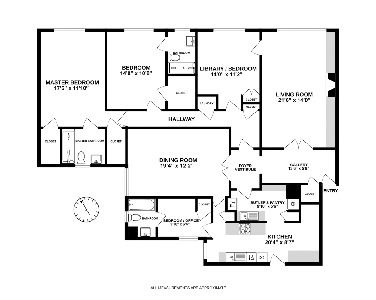 Floorplan for 410 East 57th Street, 12BE