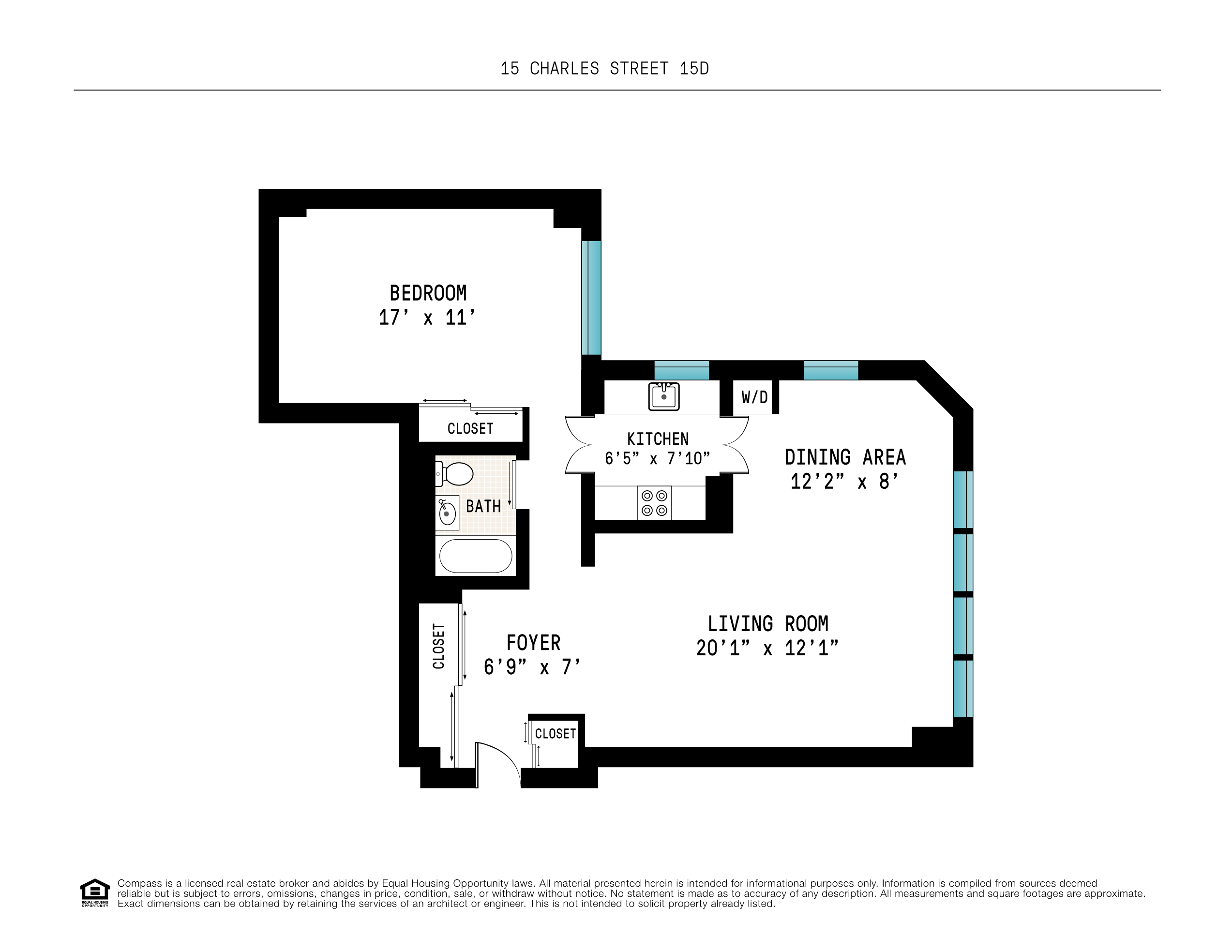 Floorplan for 15 Charles Street, 15D