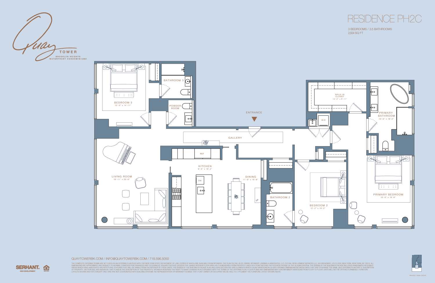 Floorplan for 50 Bridge Park Drive, PH2C