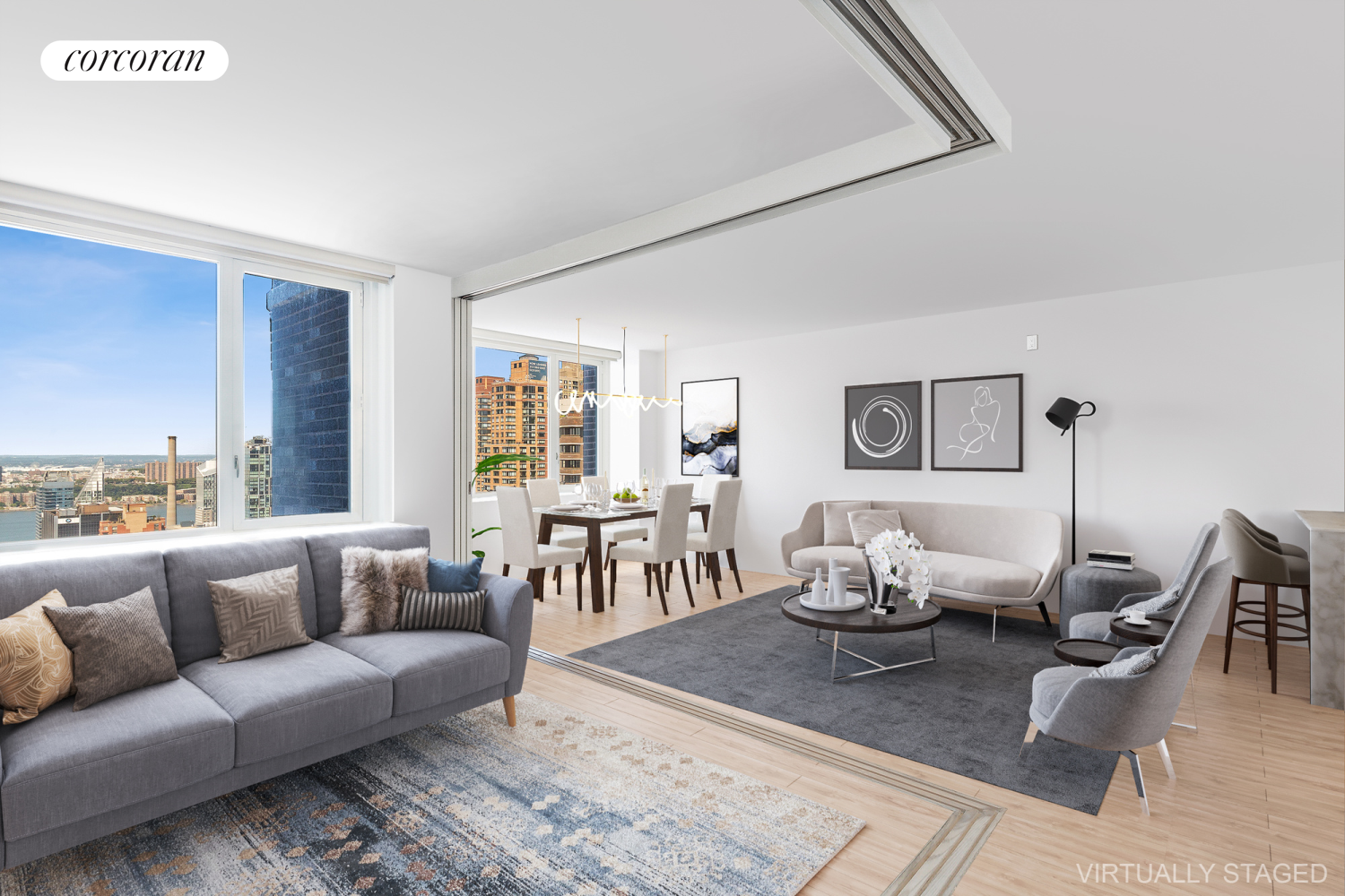 322 West 57th Street 50F, Hells Kitchen, Midtown West, NYC - 2 Bedrooms  
2 Bathrooms  
5 Rooms - 