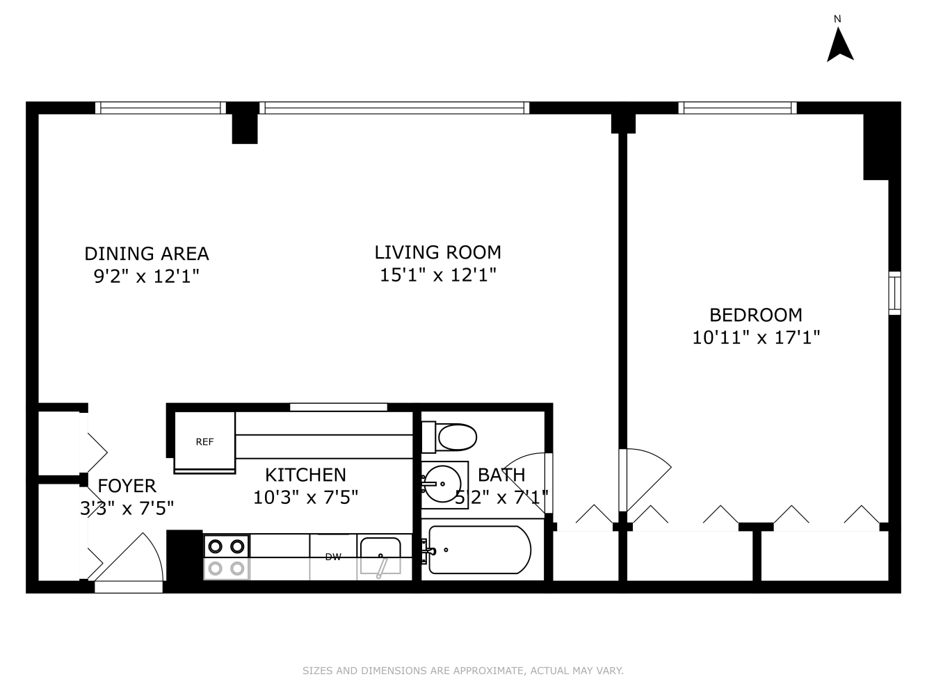 Floorplan for 575 Main Street, 1408