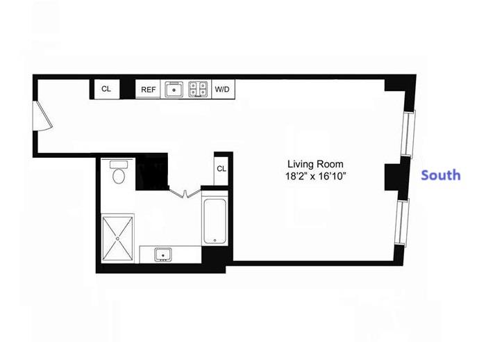 Floorplan for 20 Pine Street, 1007