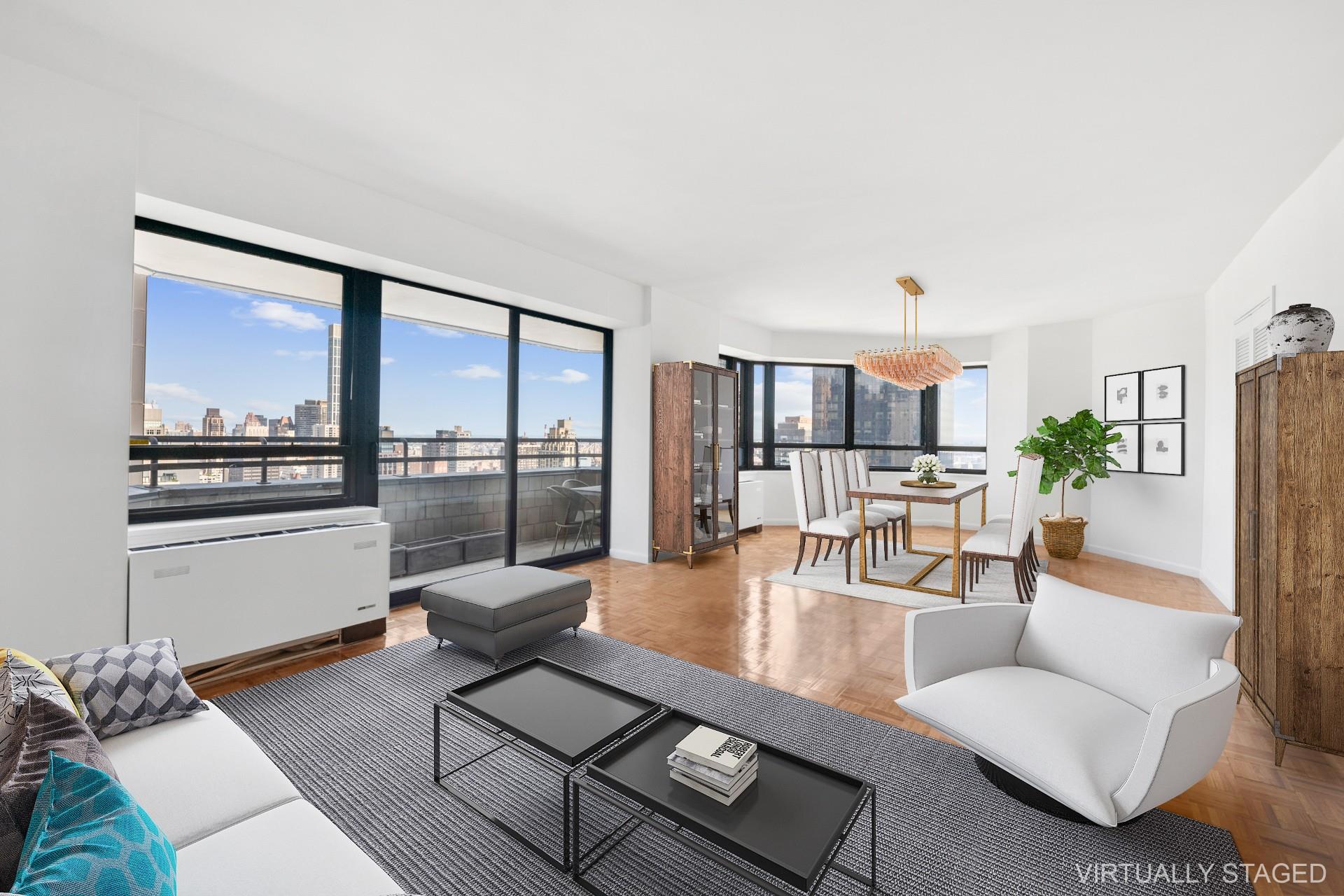 240 East 47th Street 37C, Turtle Bay, Midtown East, NYC - 2 Bedrooms  
2.5 Bathrooms  
5 Rooms - 