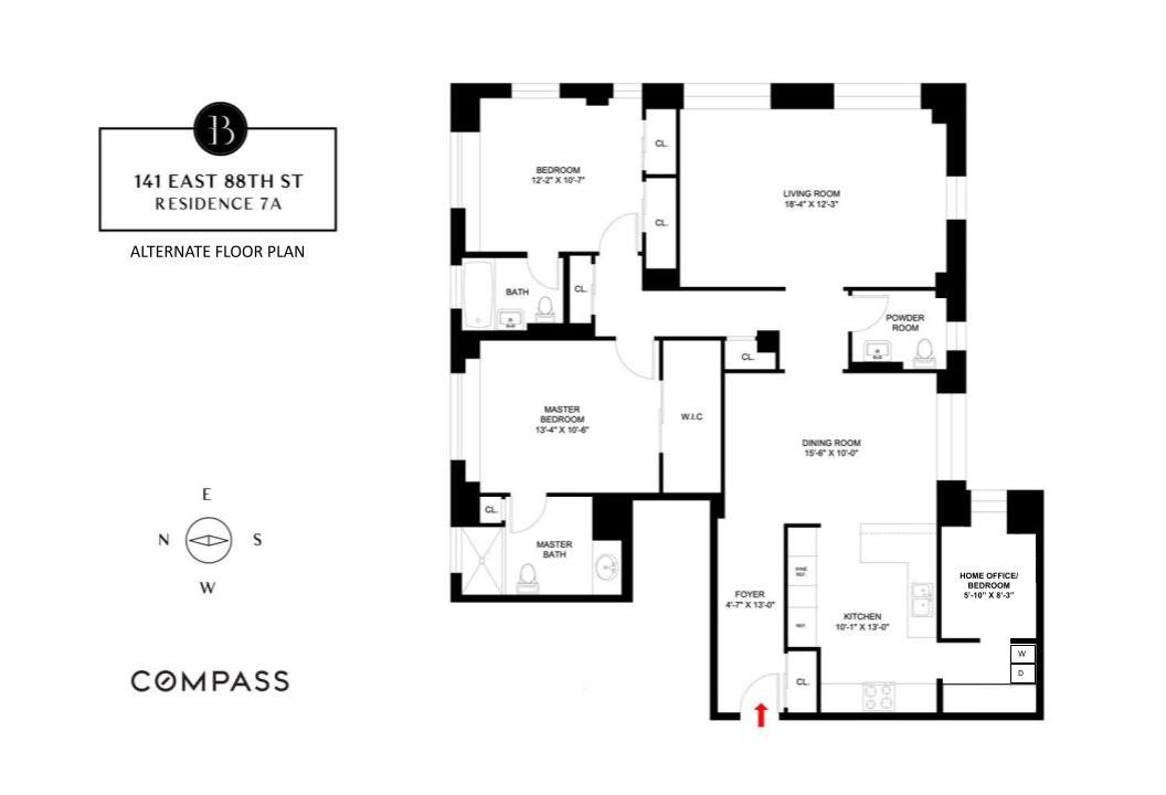 Floorplan for 141 East 88th Street, 7A