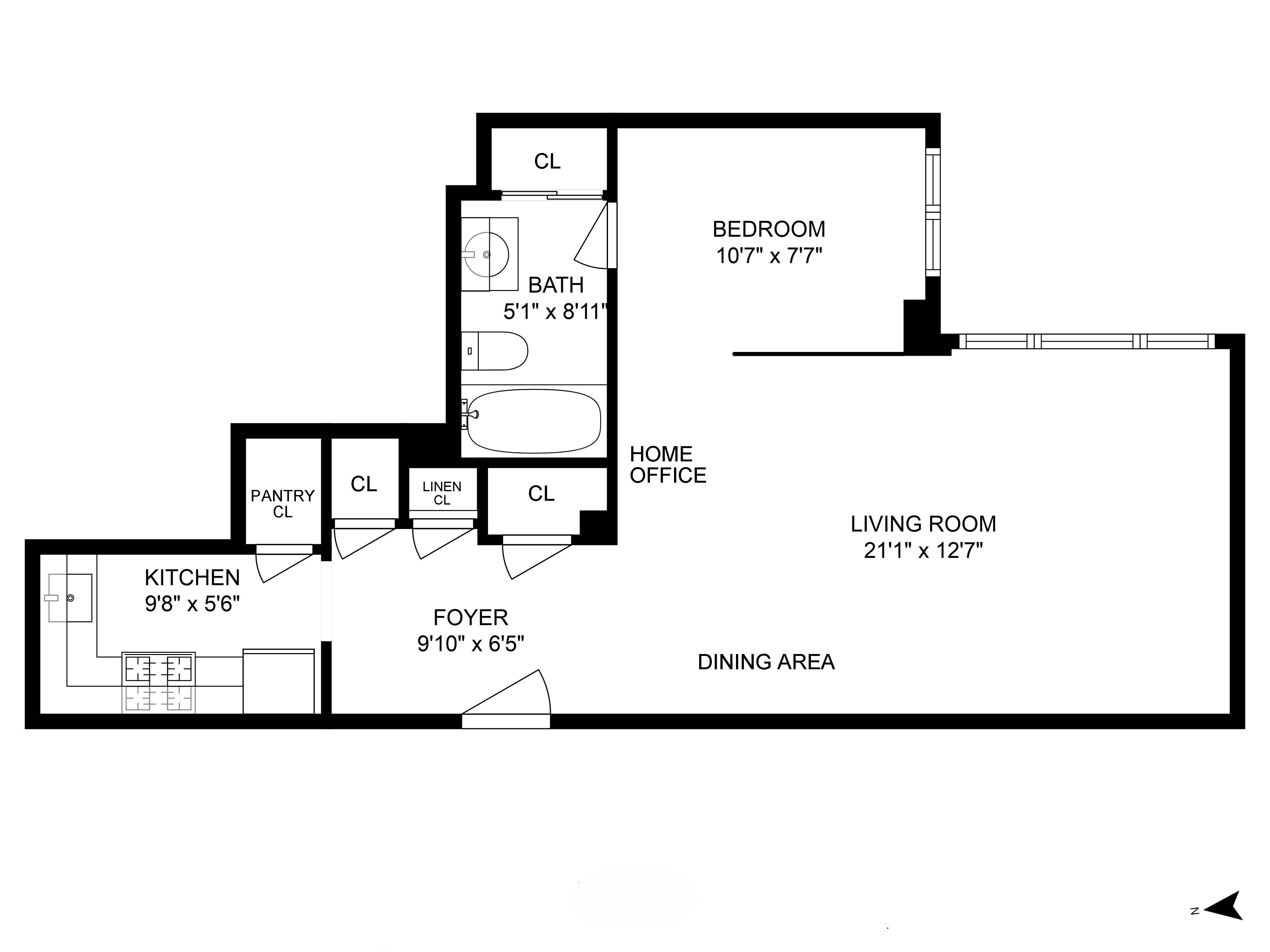 Floorplan for 150 East 61st Street, 8B