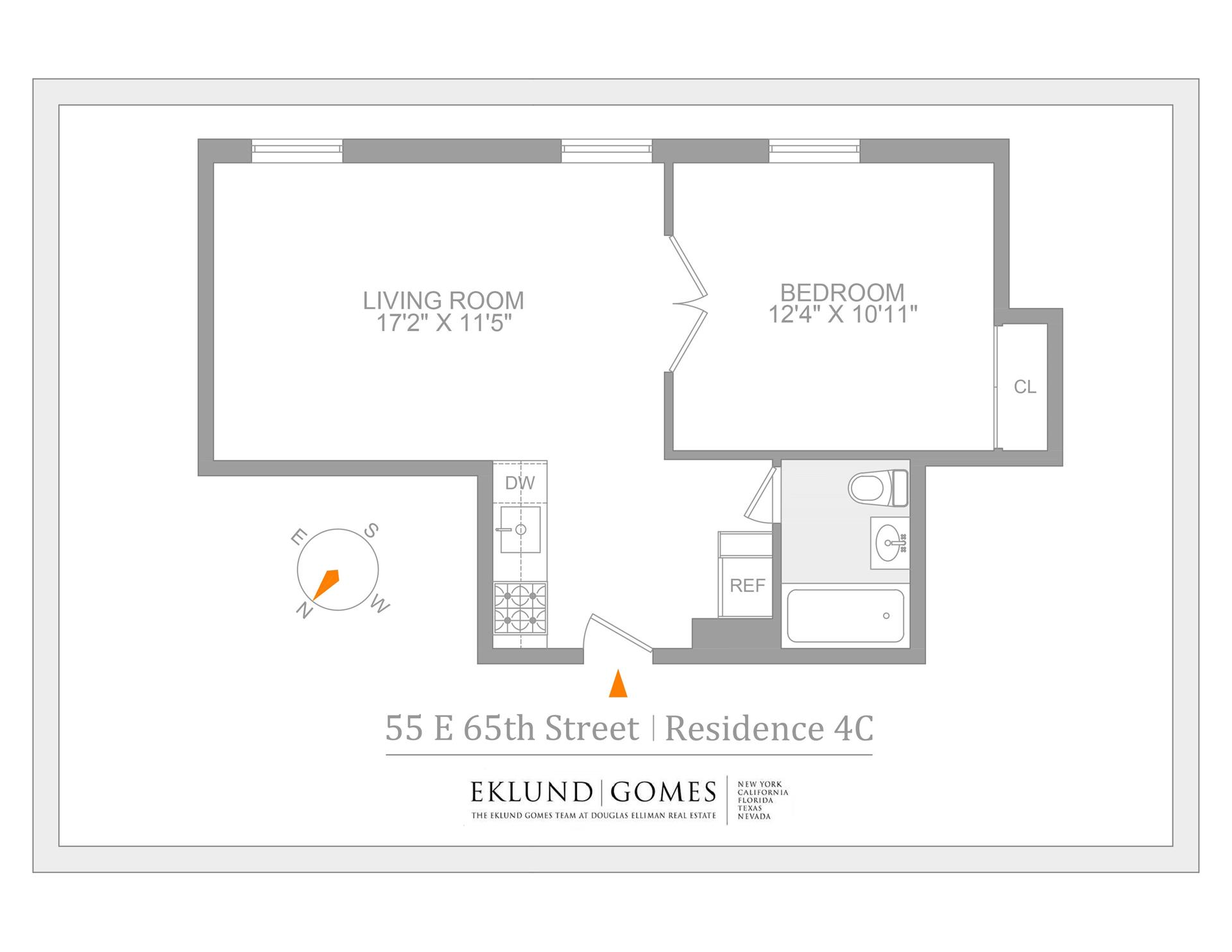 Floorplan for 55 East 65th Street, 4C