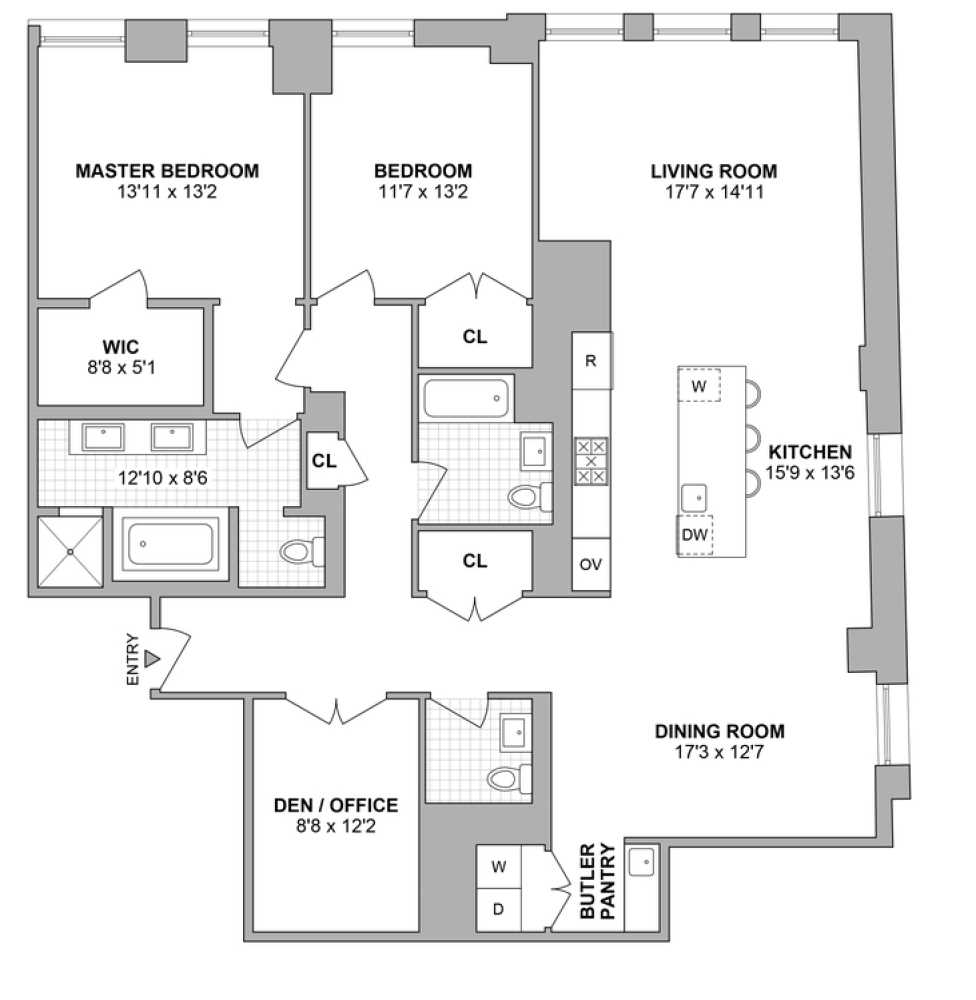 Floorplan for 100 Barrow Street, 5C