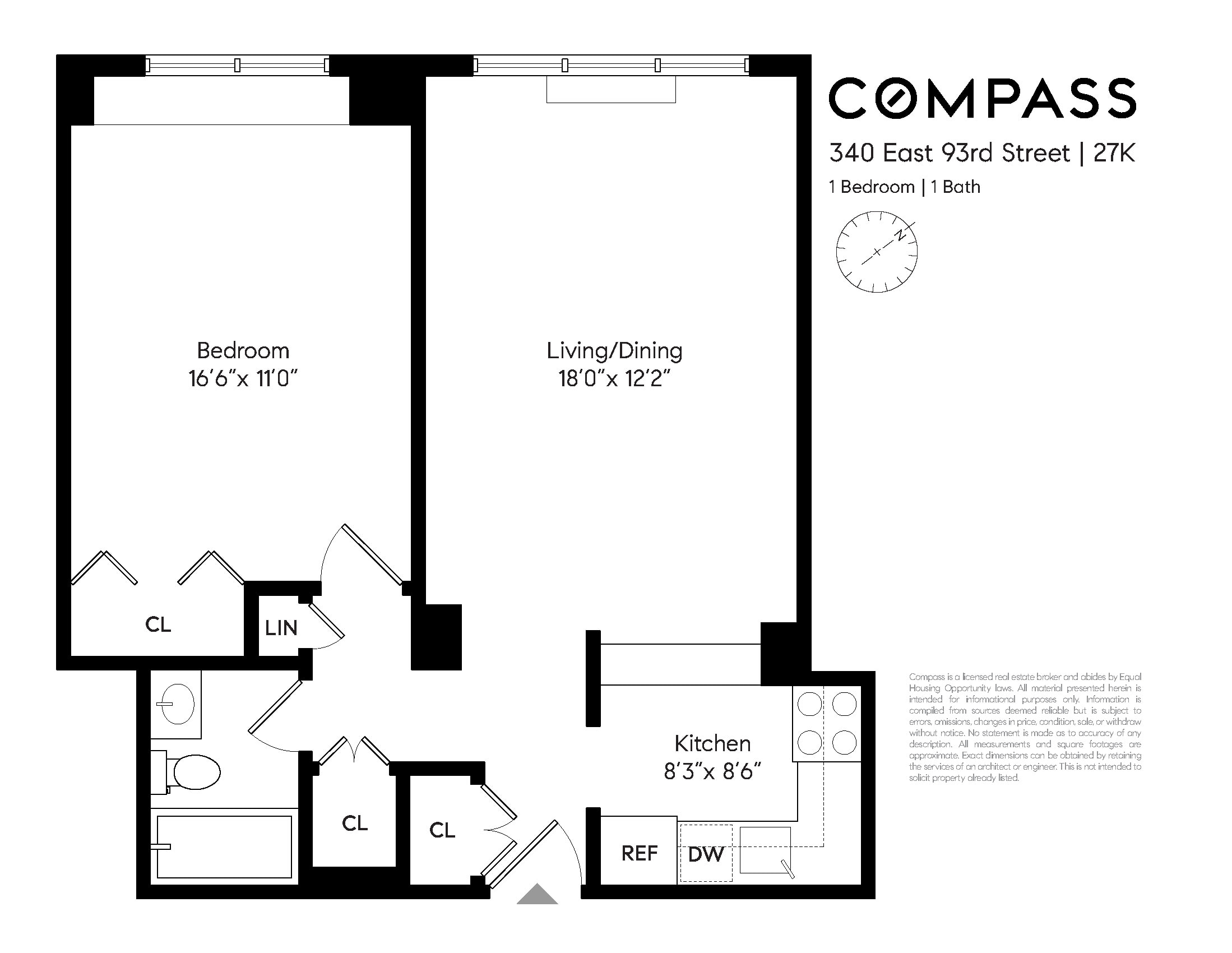 Floorplan for 340 East 93rd Street, 27K