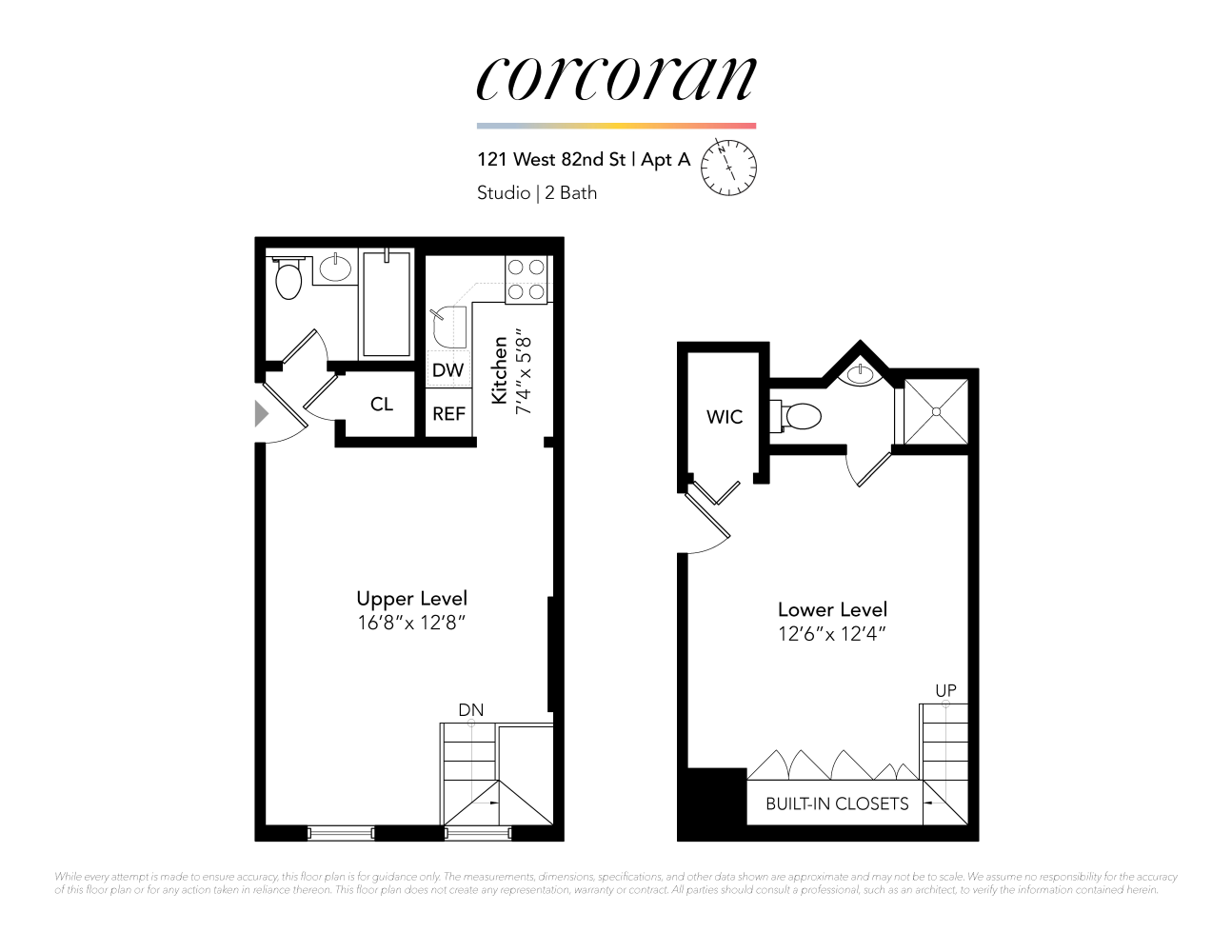 Floorplan for 121 West 82nd Street, A