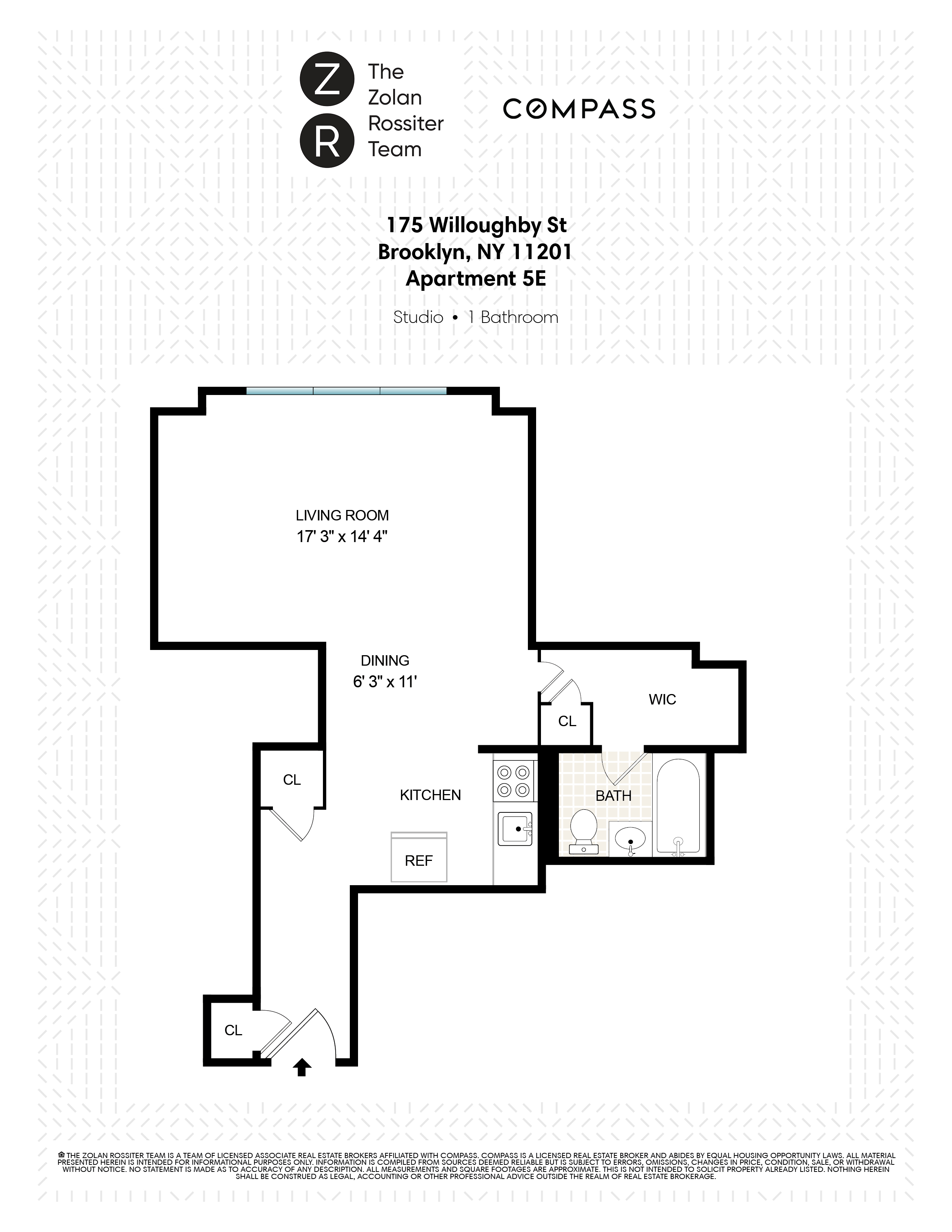 Floorplan for 175 Willoughby Street, 5E