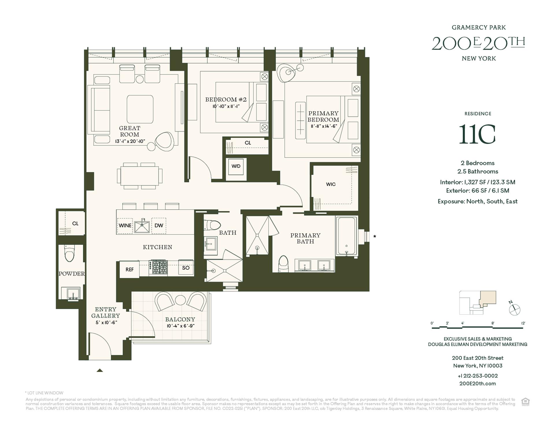 Floorplan for 200 East 20th Street, 11C