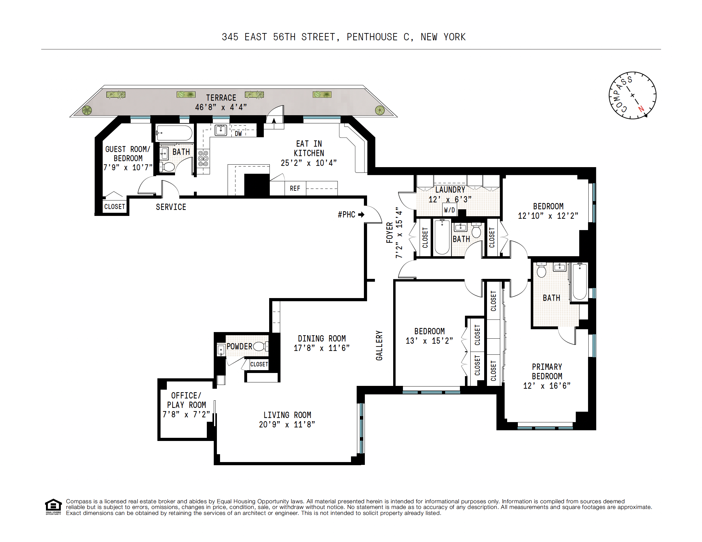 Floorplan for 345 East 56th Street, PHC