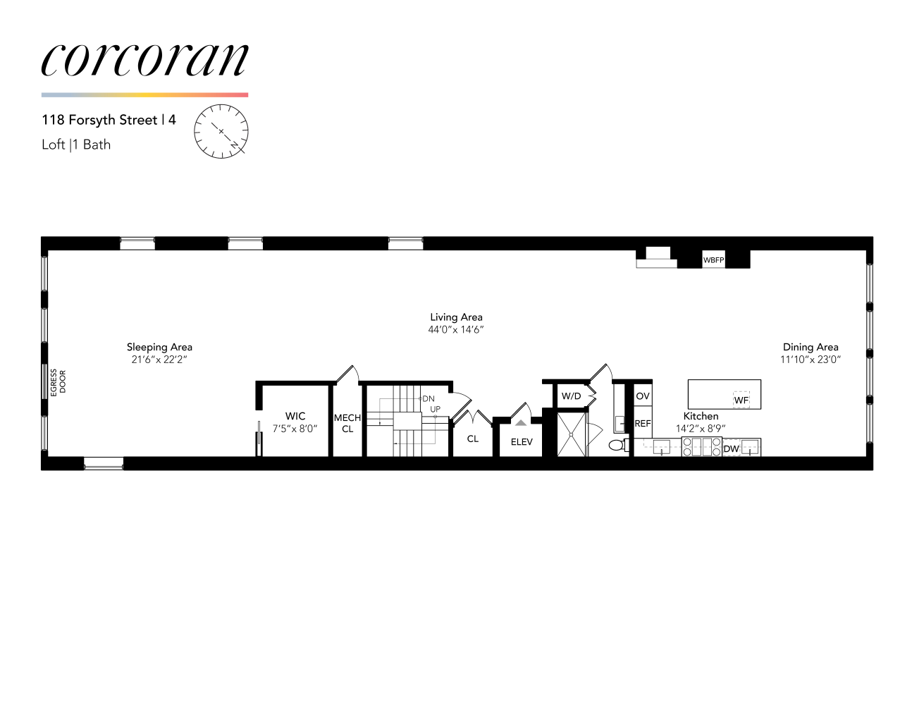 Floorplan for 118 Forsyth Street, 4