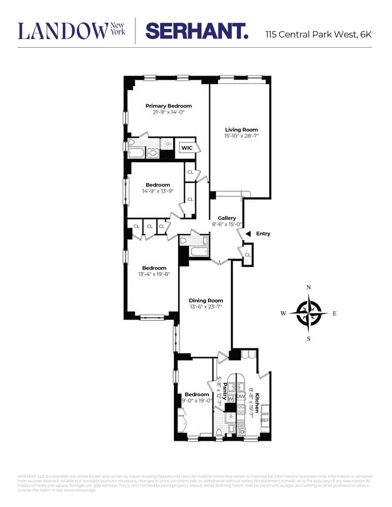 Floorplan for 115 Central Park, 6K