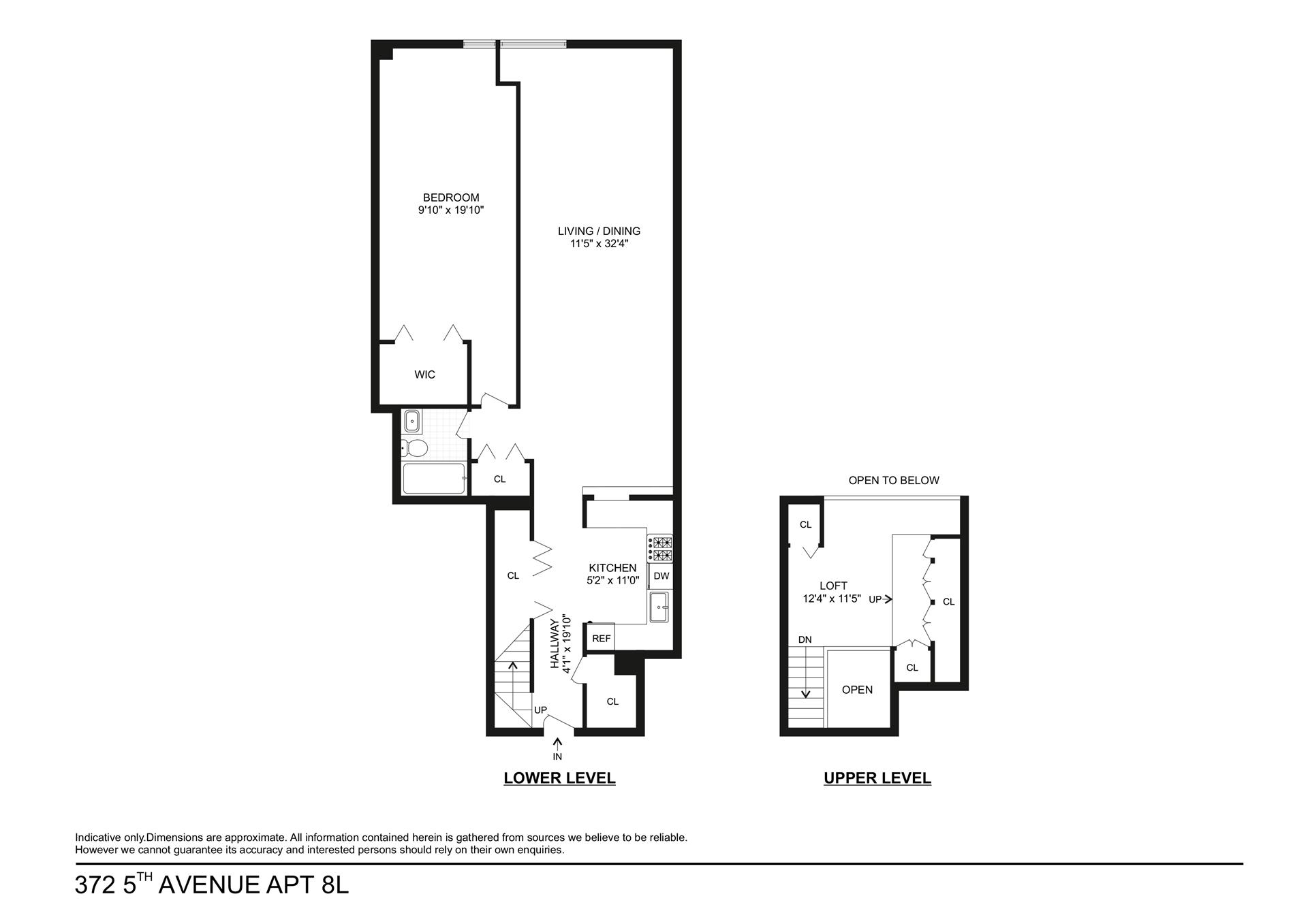 Floorplan for 372 5th Avenue, 8L