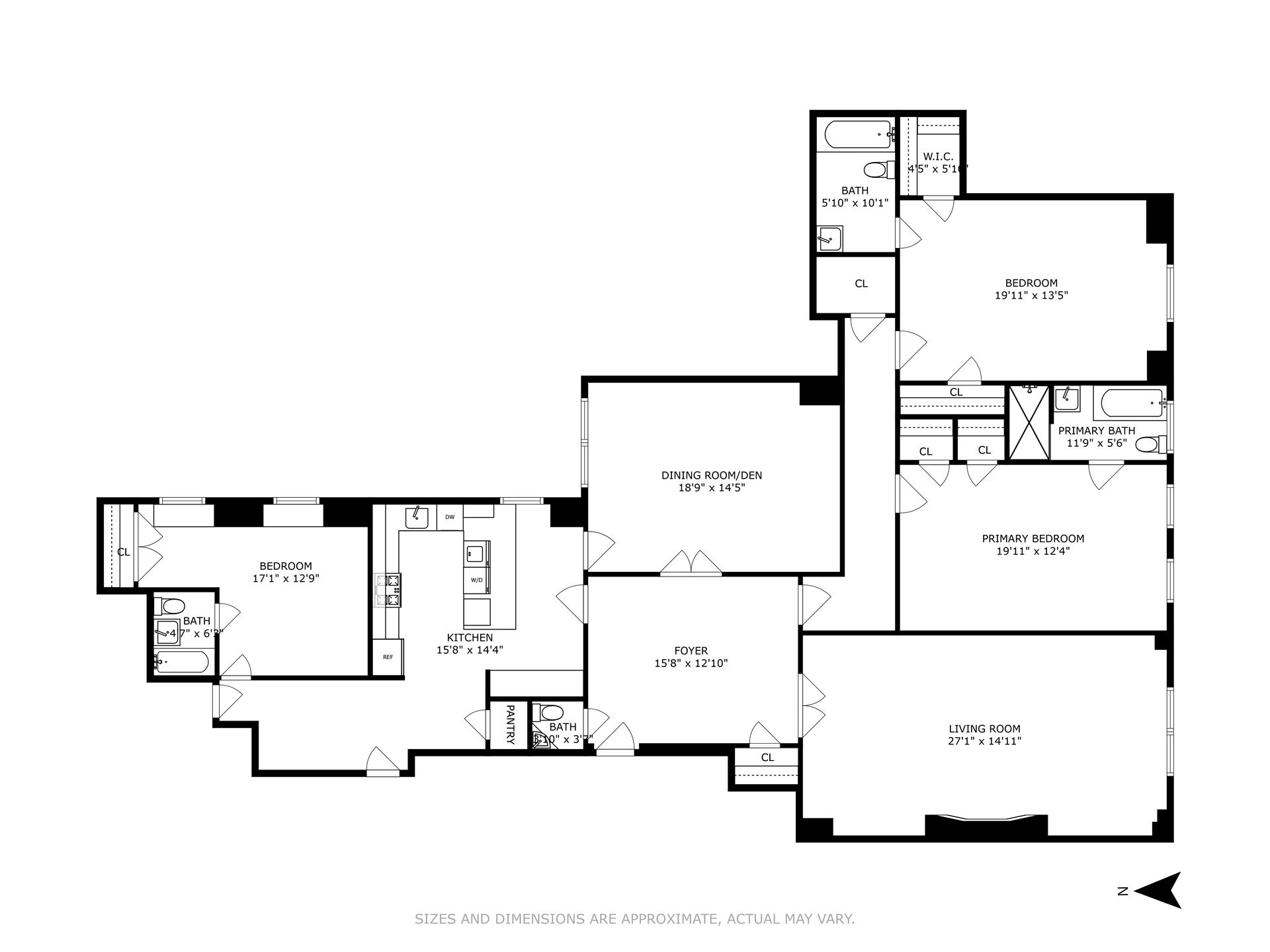 Floorplan for 1220 Park Avenue, 2C