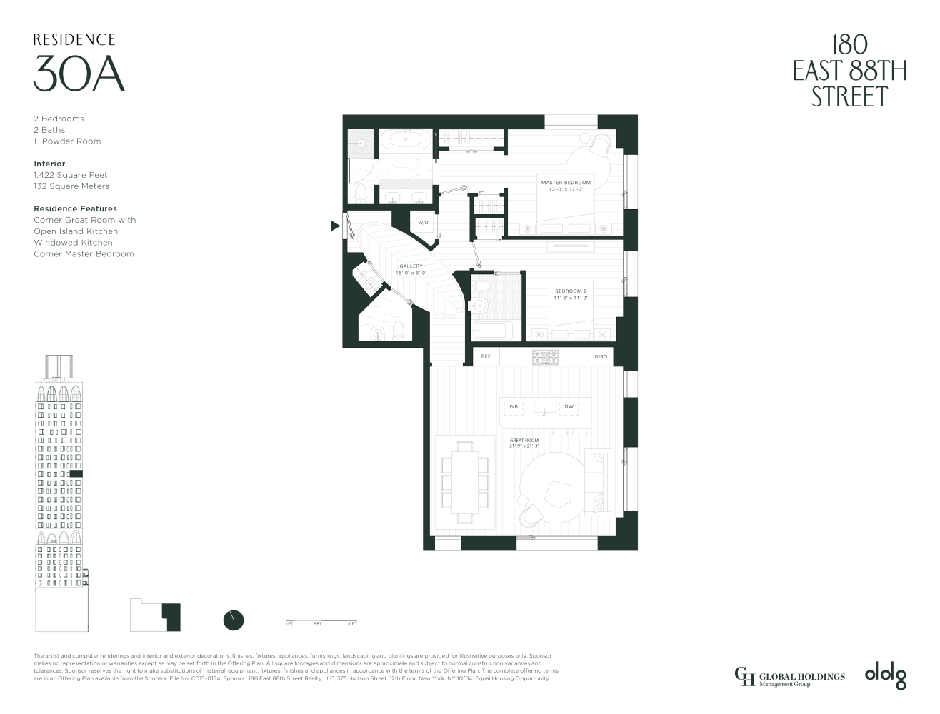 Floorplan for 180 East 88th Street, 30A