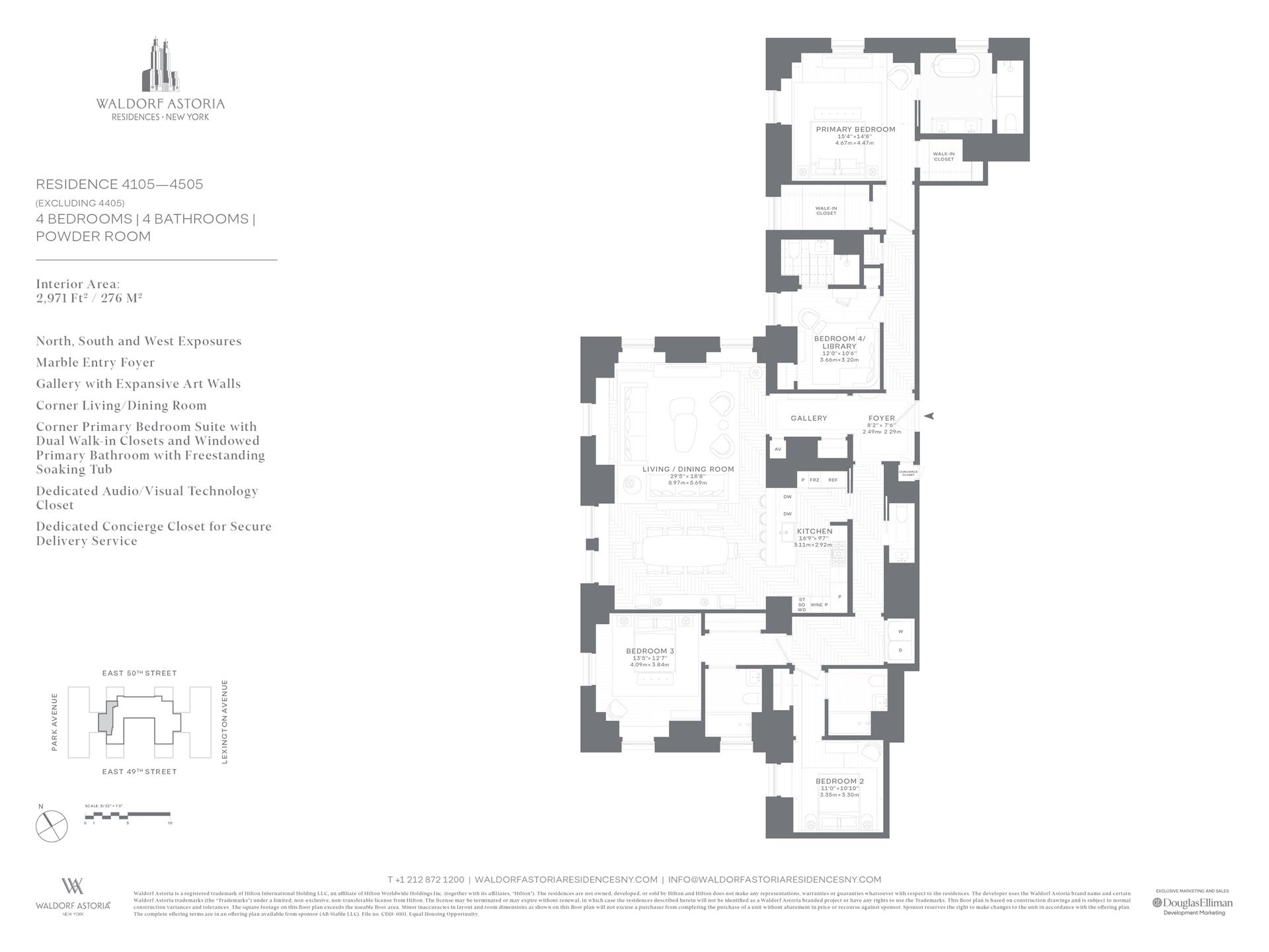 Floorplan for 303 Park Avenue, 4205