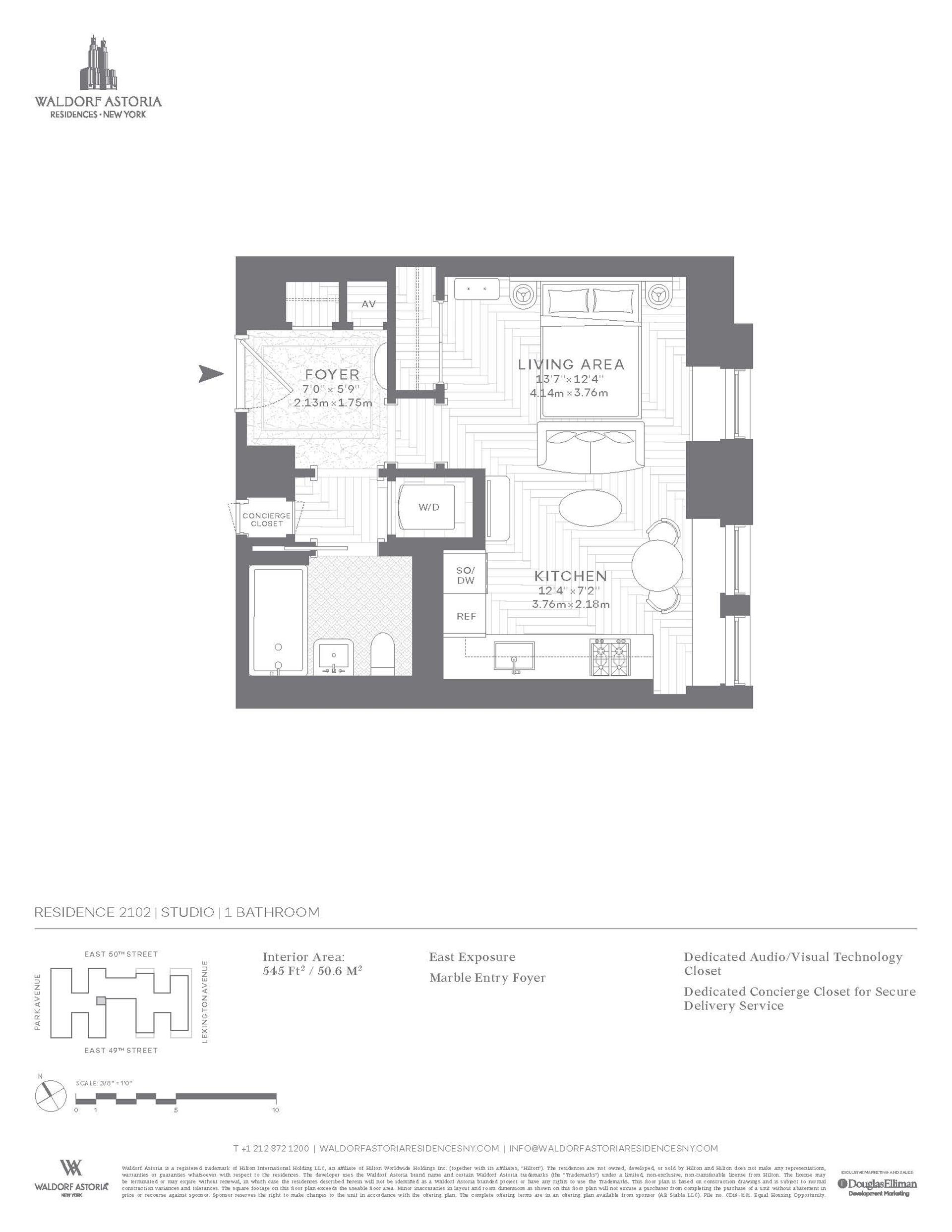 Floorplan for 303 Park Avenue, 2102