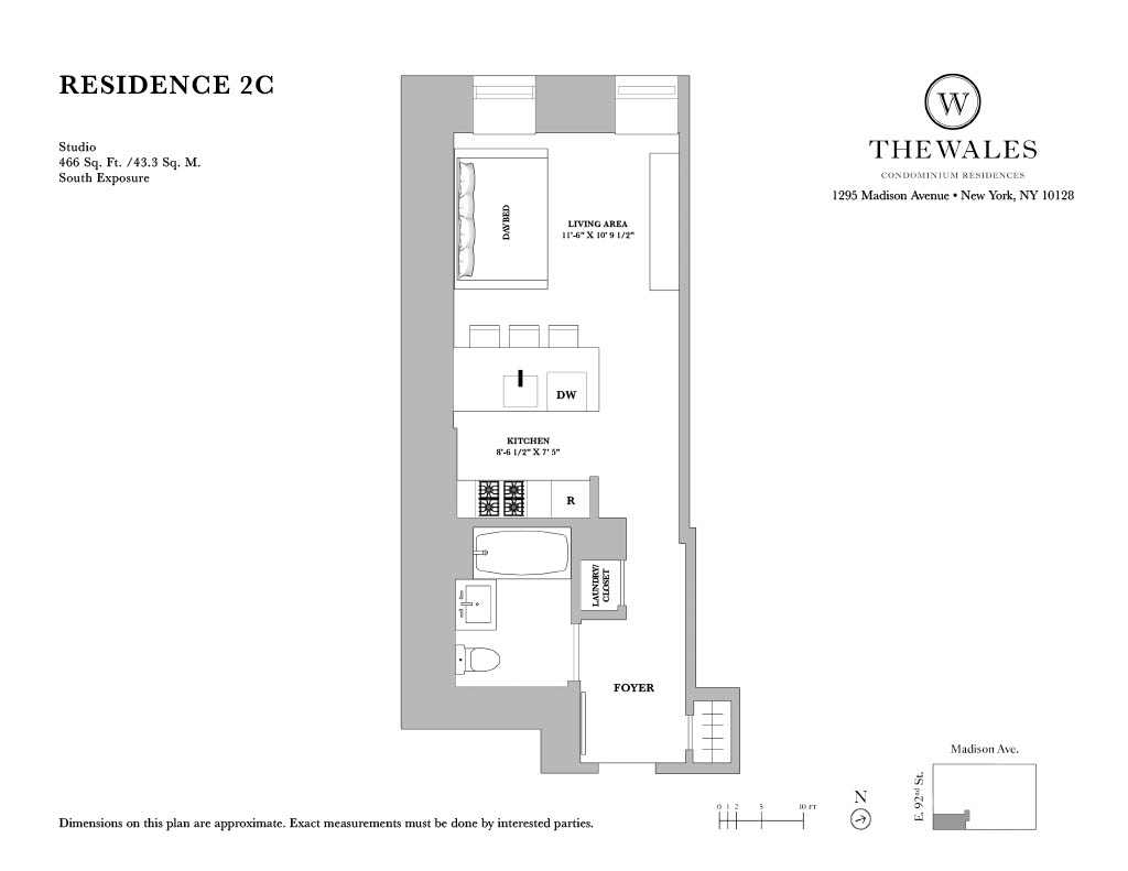 Floorplan for 1295 Madison Avenue, 2C