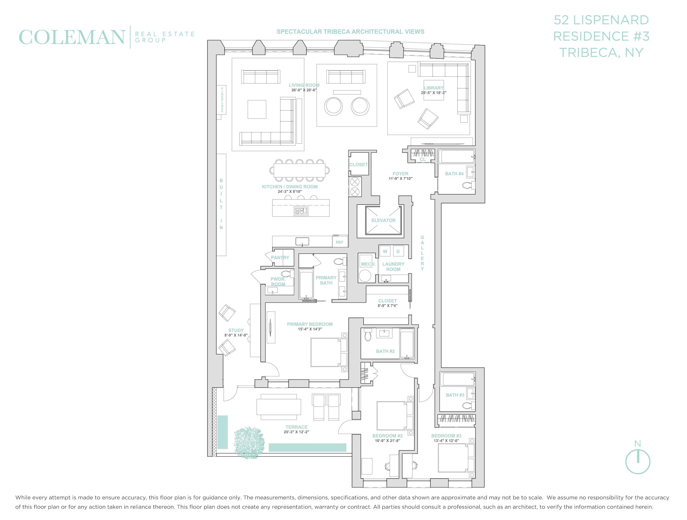 Floorplan for 52 Lispenard Street, 3