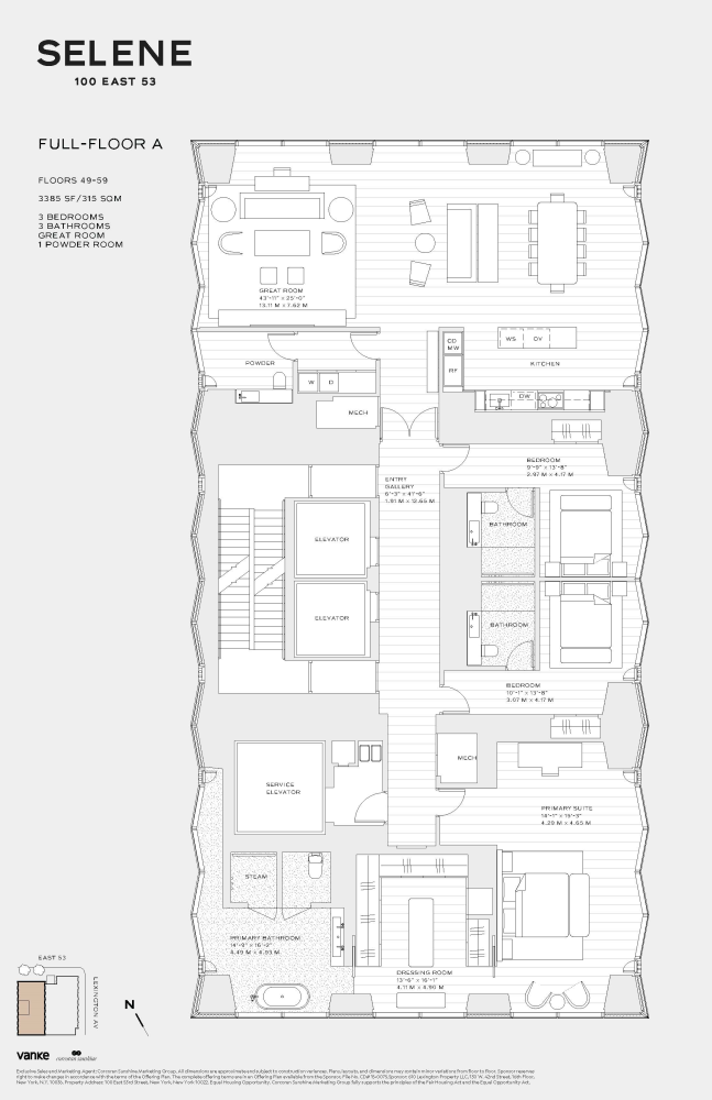 Floorplan for 100 East 53rd Street, 56A