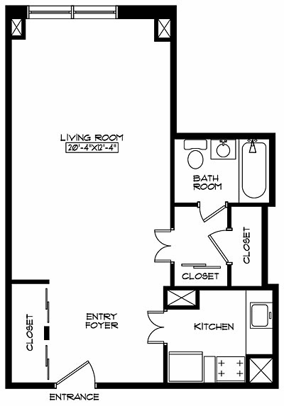 Floorplan for 305 East 40th Street, 8A