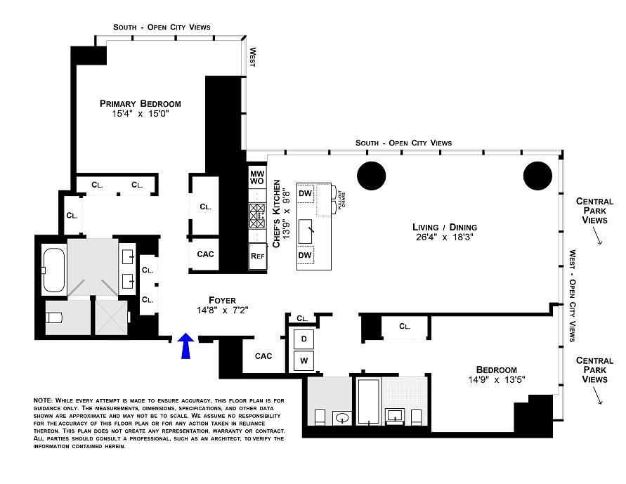 Floorplan for 157 West 57th Street, 36-C