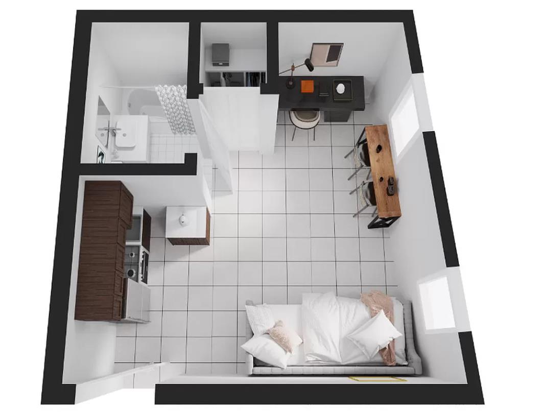 Floorplan for 424 East 115th Street, 4-C