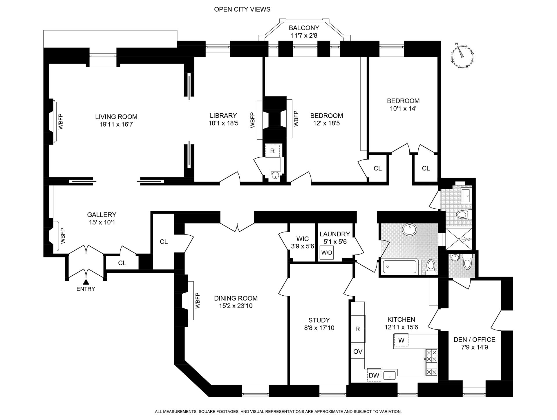 Floorplan for 1 West 72nd Street, 75