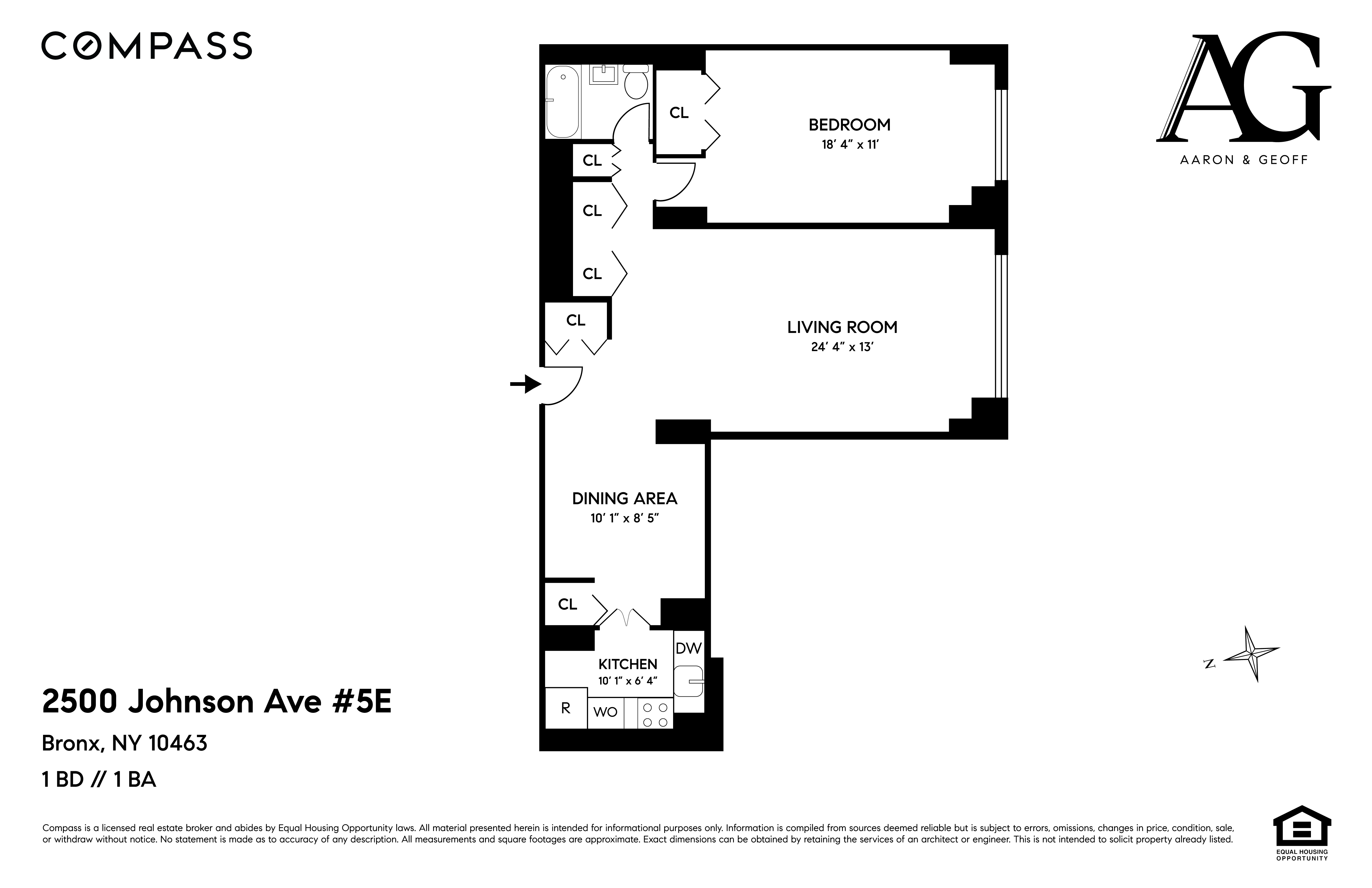 Floorplan for 2500 Johnson Avenue, 5E