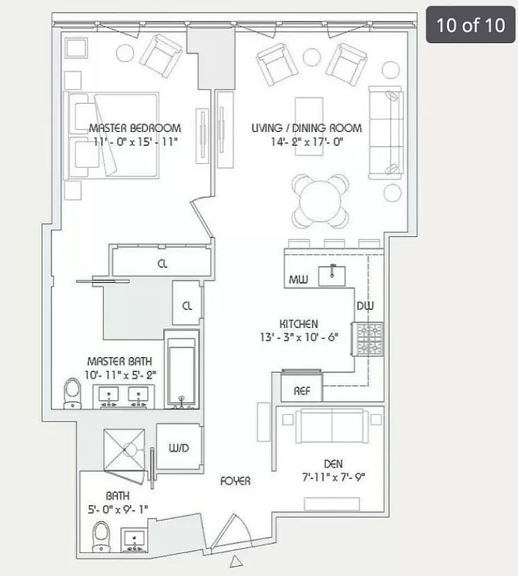 Floorplan for 50 West 30th Street, 3D