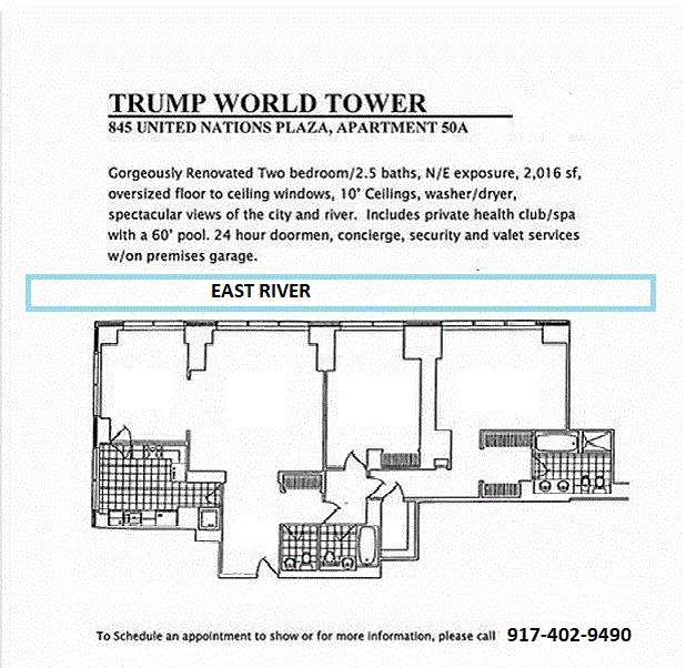 Floorplan for 845 United Nations Plaza, 50-A