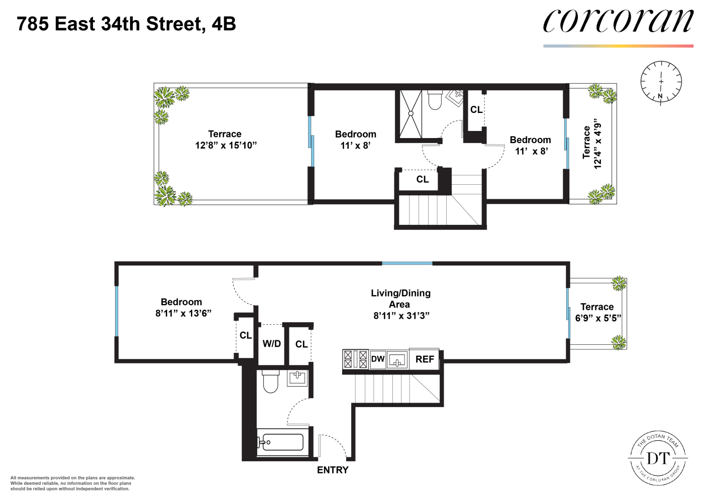 Floorplan for 785 East 34th Street, 4B