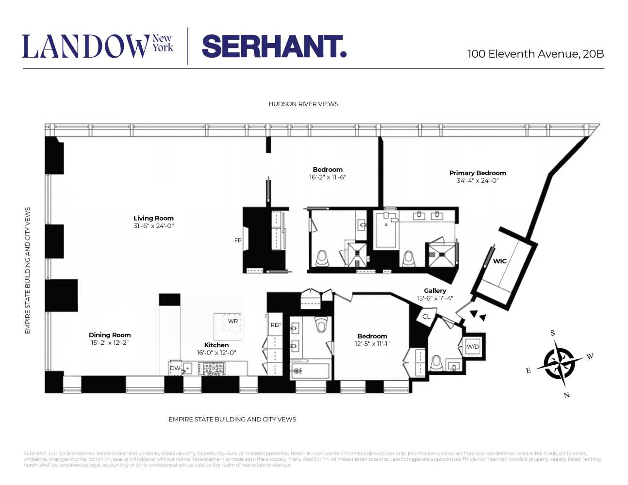 Floorplan for 100 11th Avenue, 20B