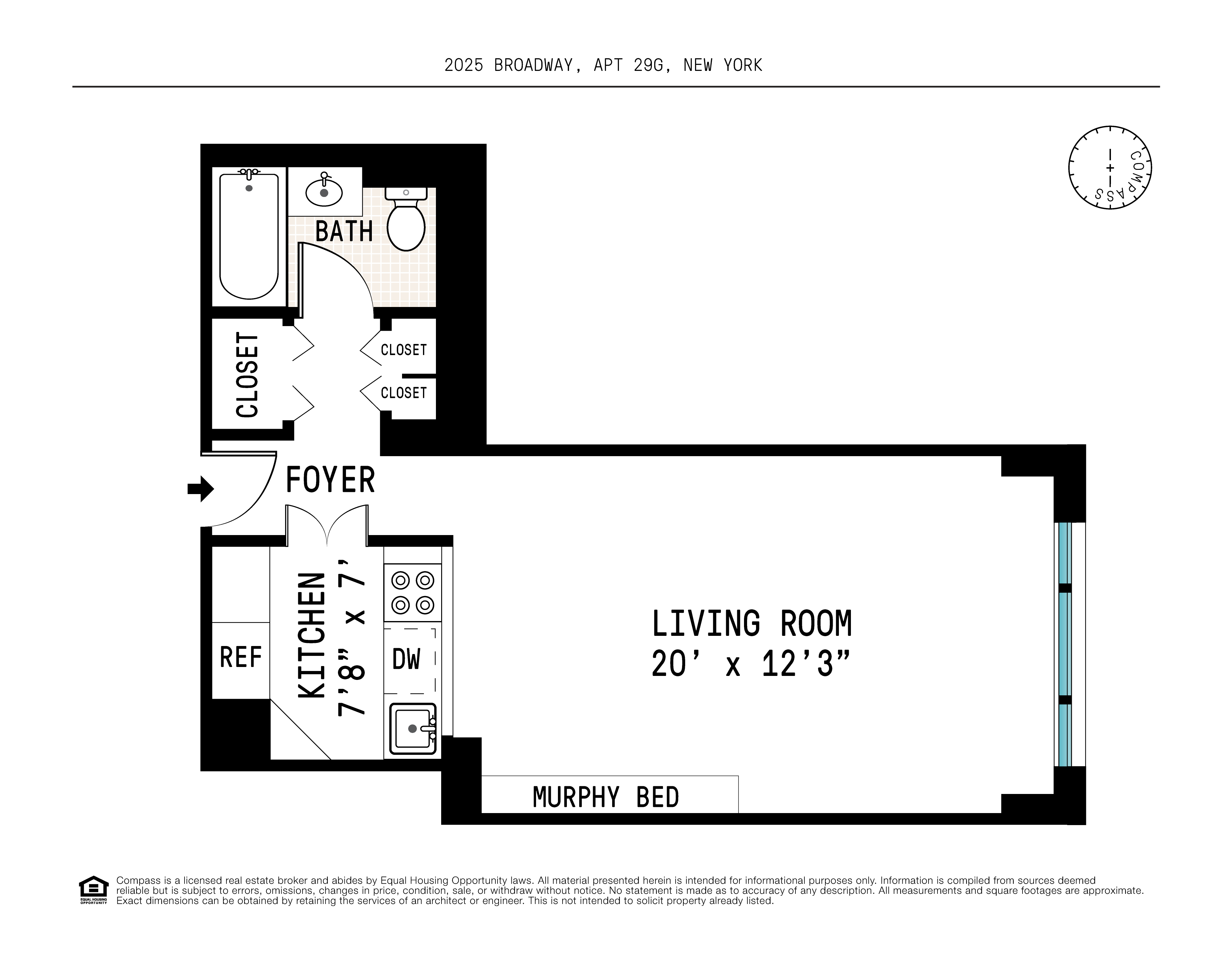 Floorplan for 2025 Broadway, 29G