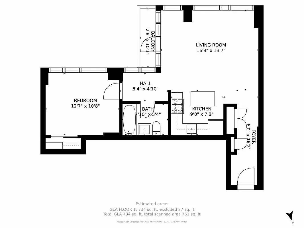 Floorplan for 148 East 24th Street, 14C