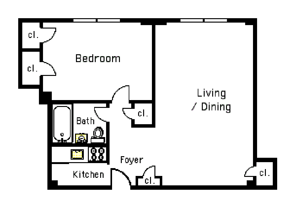 Floorplan for 225 Adams Street, 5G