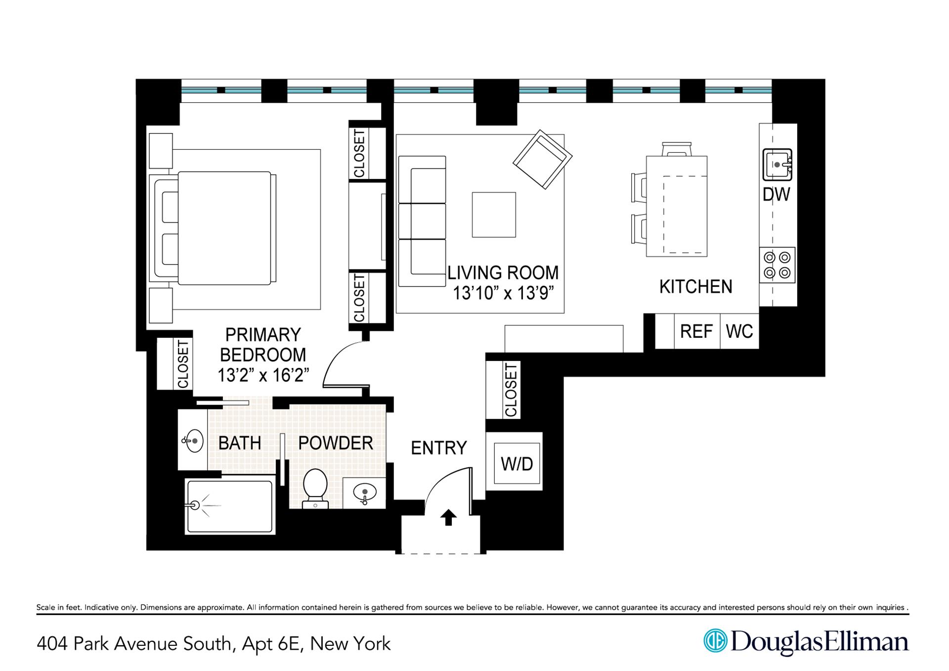 Floorplan for 404 Park Avenue, 6E