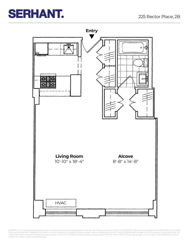 Floorplan for 225 Rector Place, 2B