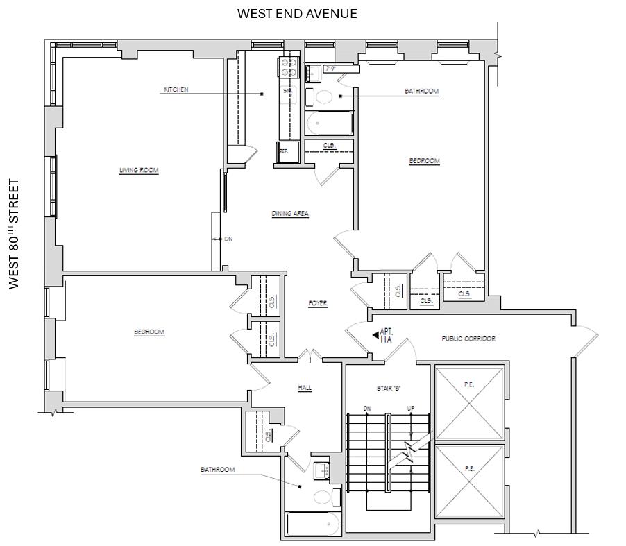 Floorplan for 411 West End Avenue, 11-A