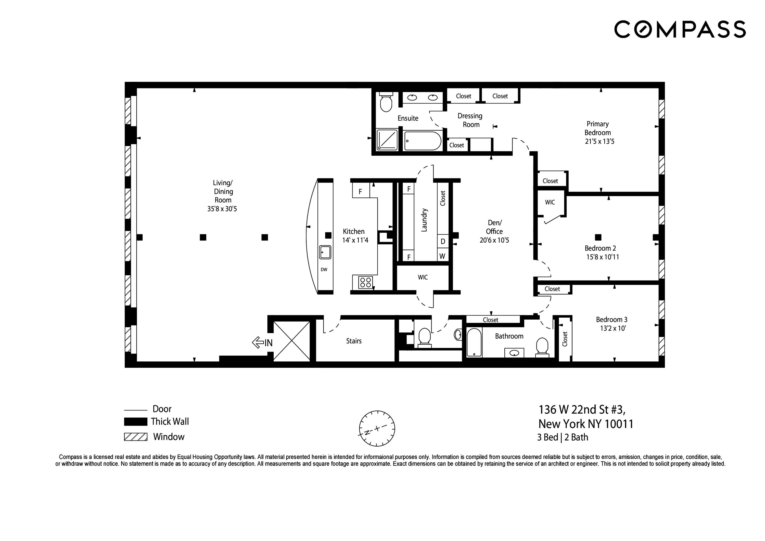 Floorplan for 136 West 22nd Street, 3