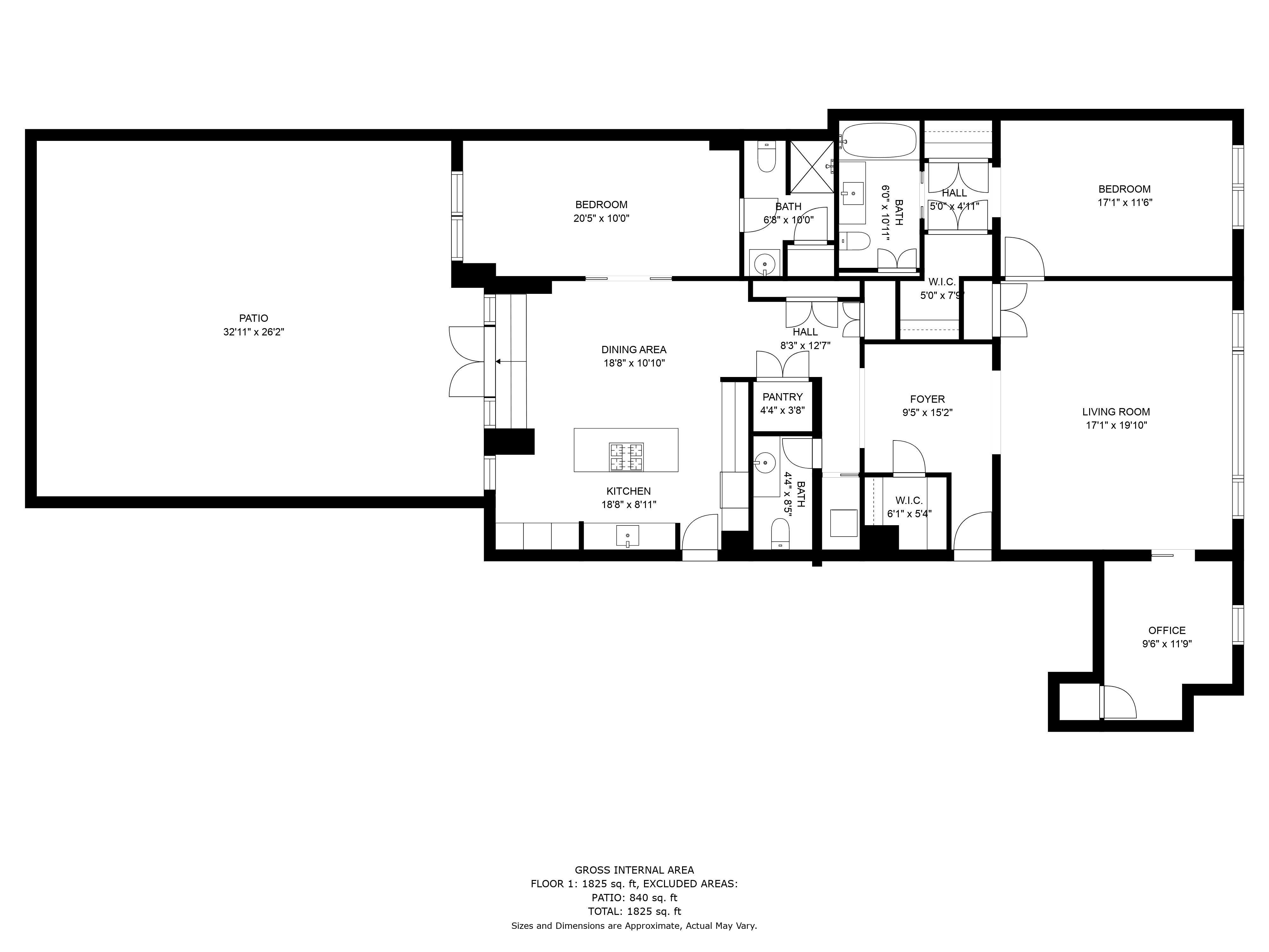 Floorplan for 24 Central Park, 2-W