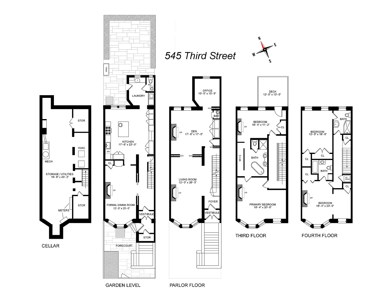 Floorplan for 545 3rd Street