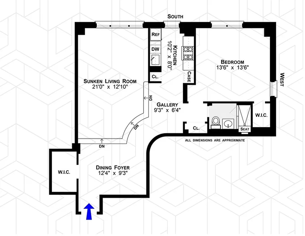 Floorplan for 123 East 37th Street, 11C